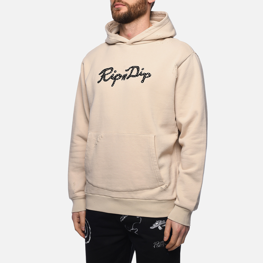 RIPNDIP Мужская толстовка Script Distressed Hoodie