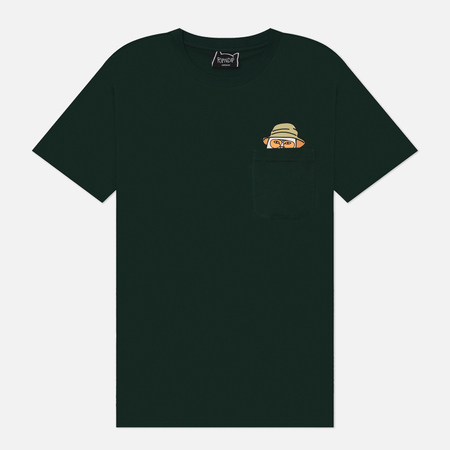 Мужская футболка RIPNDIP Nermal S Thompson Pocket, цвет зелёный, размер XL