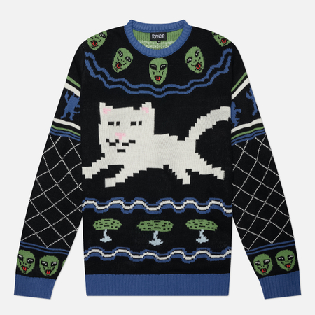 Мужской свитер RIPNDIP Out Of This World Knit, цвет чёрный, размер XL