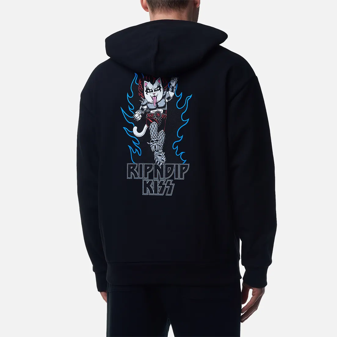 RIPNDIP Мужская толстовка x KISS Online Heavens On Fire Hoodie