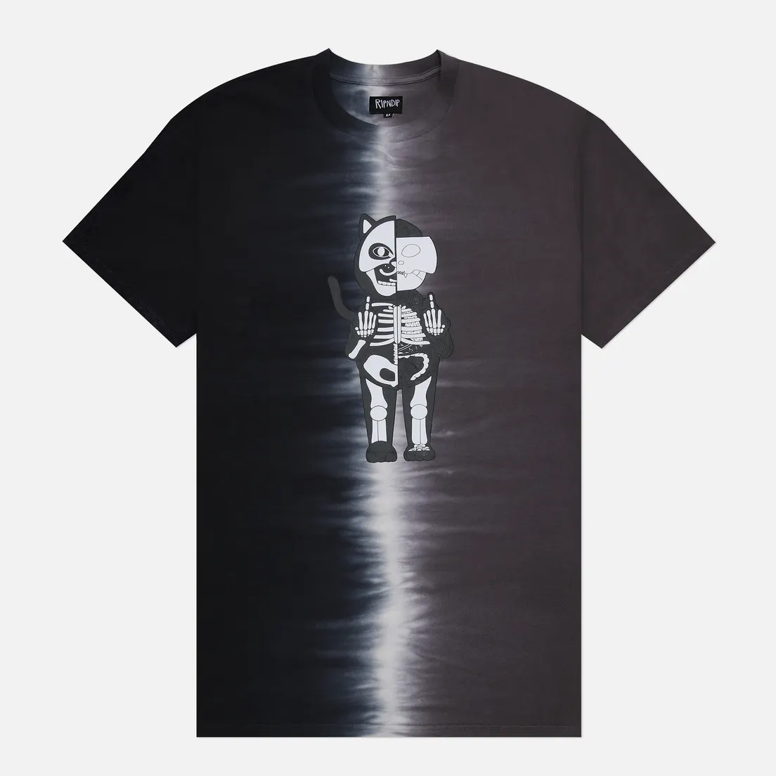 RIPNDIP Мужская футболка Skelly Anatomy Split Tie Dye