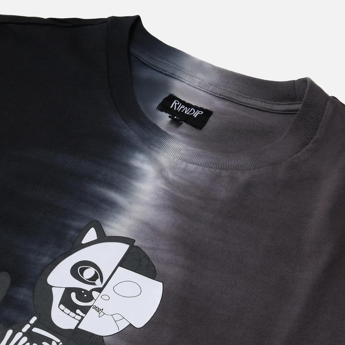 RIPNDIP Мужская футболка Skelly Anatomy Split Tie Dye