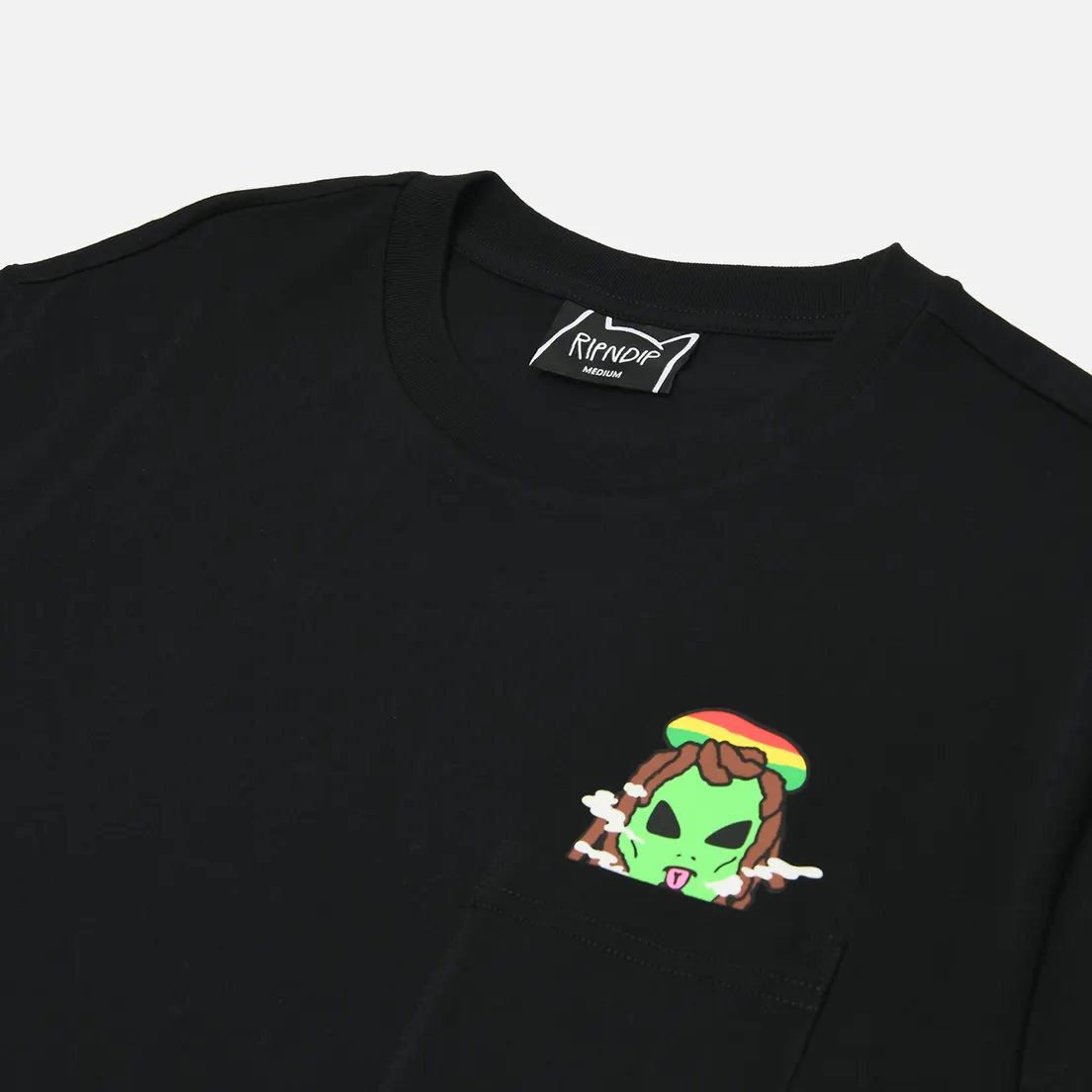 RIPNDIP Мужская футболка Smoking Rasta Alien Pocket