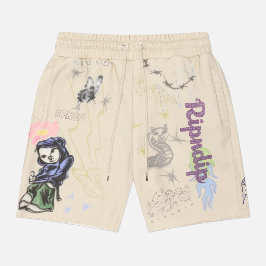 RIPNDIP Мужские шорты Goosebumps Raw Edge