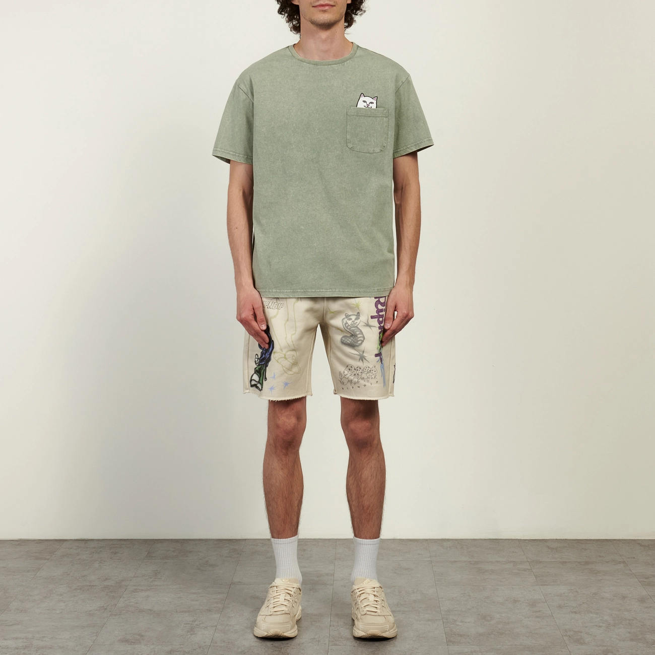 Мужские шорты RIPNDIP Goosebumps Raw Edge, RNDSPR26126