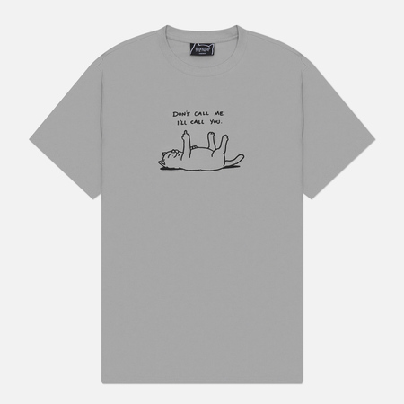 Мужская футболка RIPNDIP Dont Call Me, цвет серый, размер M