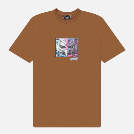 Мужская футболка RIPNDIP Nermbots, цвет коричневый