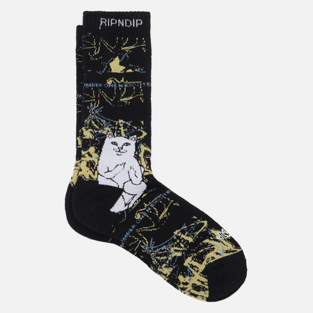 Носки RIPNDIP Lord Nermal Madness, цвет чёрный