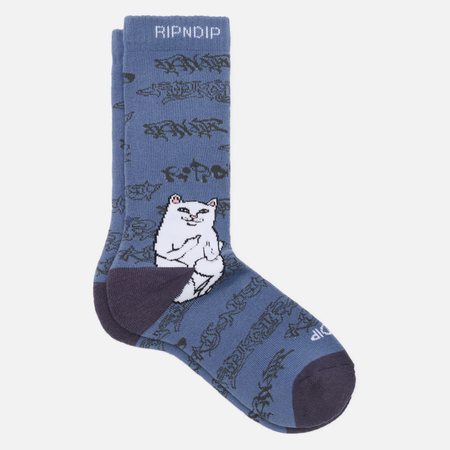 Носки RIPNDIP Lord Nermal Ghost, цвет синий