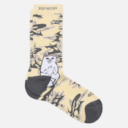 Носки RIPNDIP Lord Nermal Wire, цвет бежевый