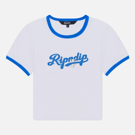 Женская футболка RIPNDIP Los Ripndip Cropped Ringer, цвет белый, размер S