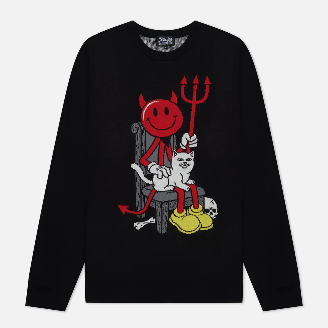 RIPNDIP Мужской свитер x World Industries Devilman & Nerm Knit