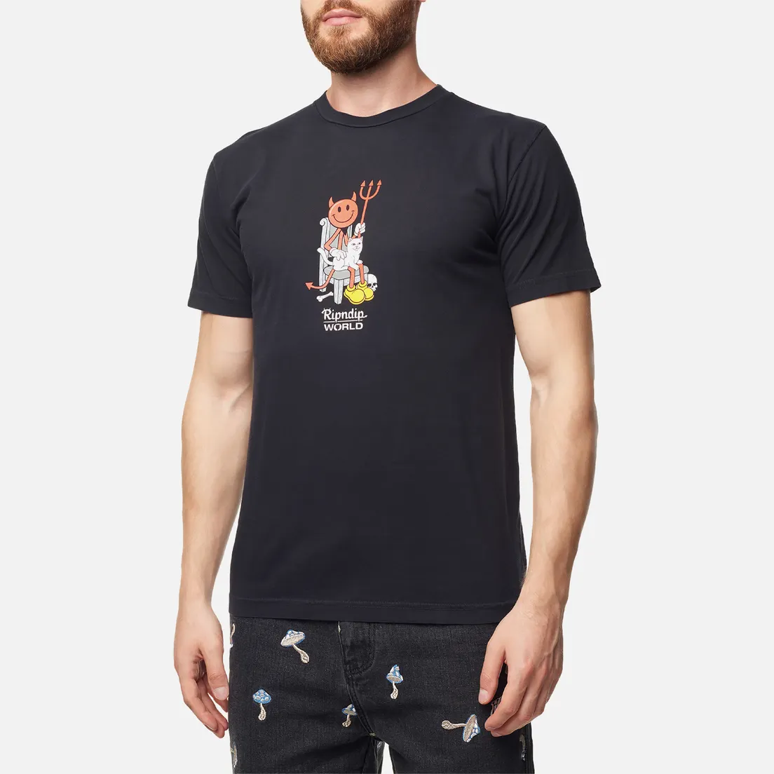 RIPNDIP Мужская футболка x World Industries Devilman & Nerm