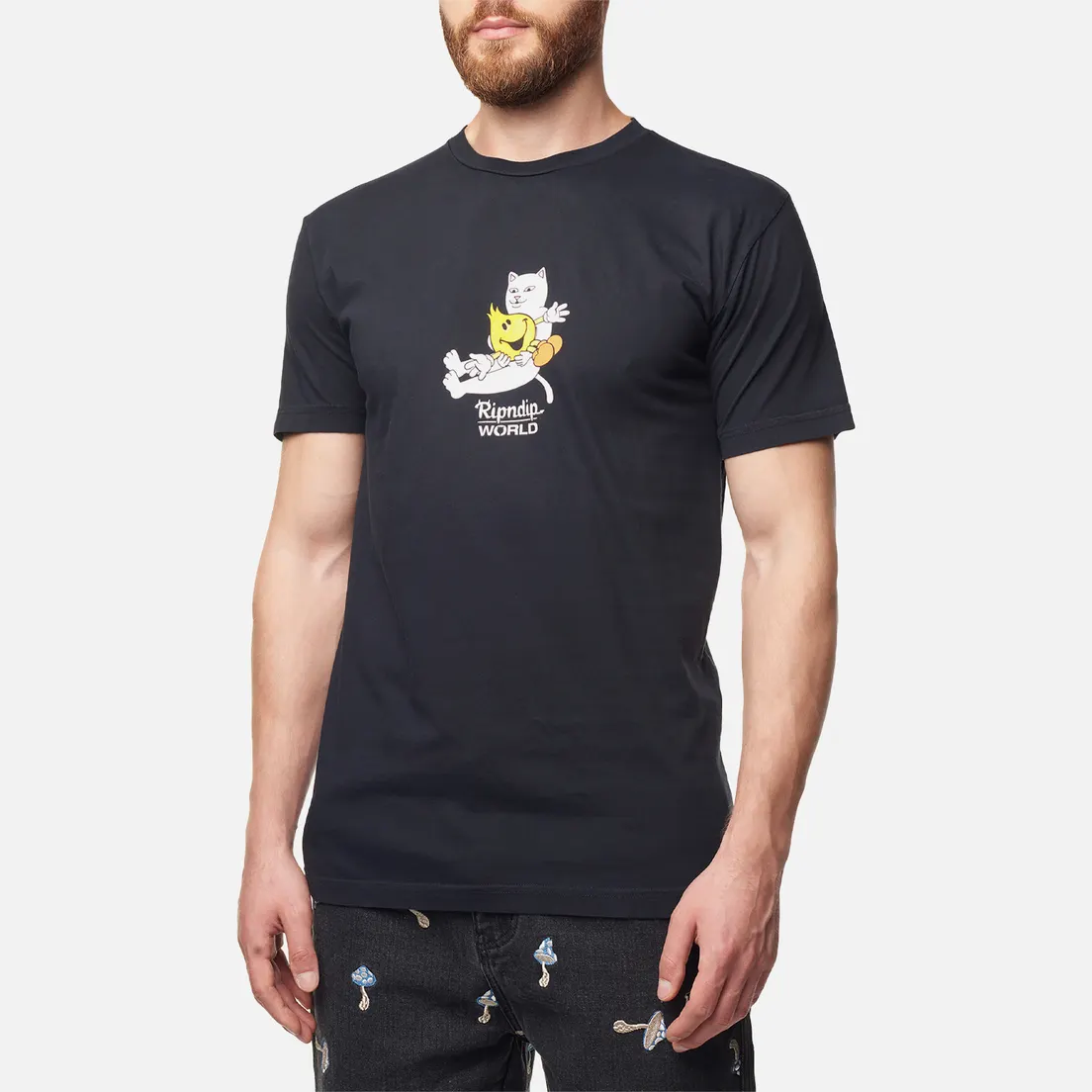 RIPNDIP Мужская футболка x World Industries Nerm Heart Flameboy
