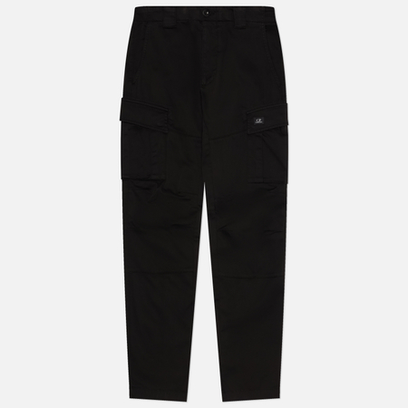 Мужские брюки C.P. Company Stretch Sateen Ergonomic Fit Cargo Garment Dyed, цвет чёрный, размер 54