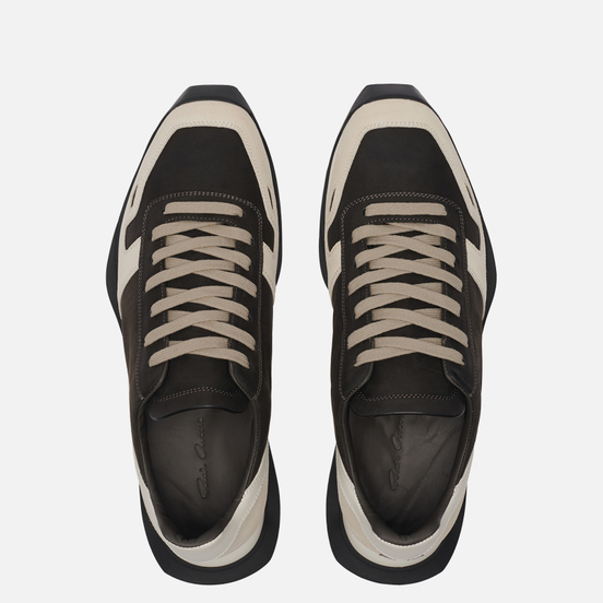 Мужские кроссовки Rick Owens Performa Runner Lace Up Dark Dust/White/White/White/Black