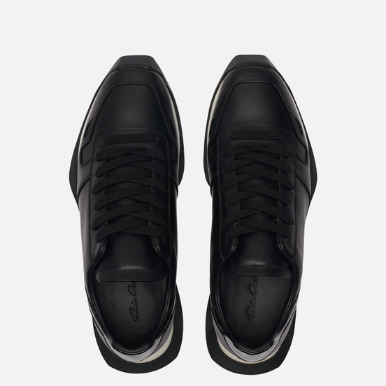 Мужские кроссовки Rick Owens Performa Runner Lace Up Black/Black/Black/Black/White/Black