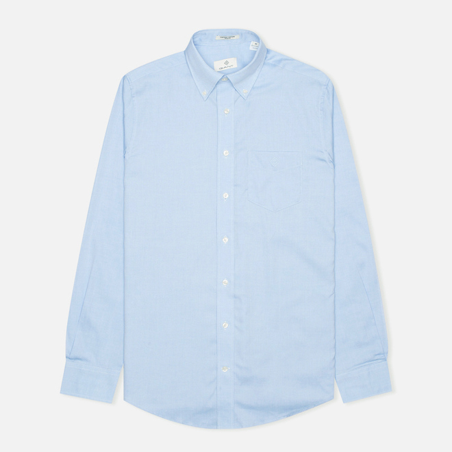 Мужская рубашка Gant The Pin Point Oxford LS BD Capri Blue