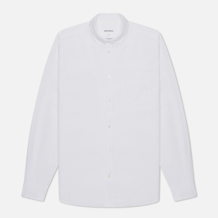 Мужская рубашка Norse Projects Anton Oxford, цвет белый, размер XS
