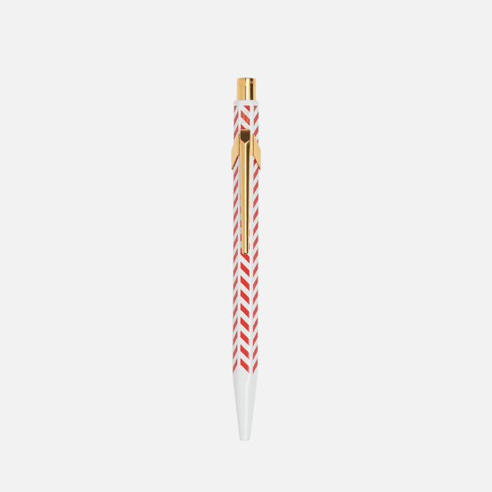 Ручка Caran d'Ache Office 849 Season`s Greetings 2018 Chevron White/Red