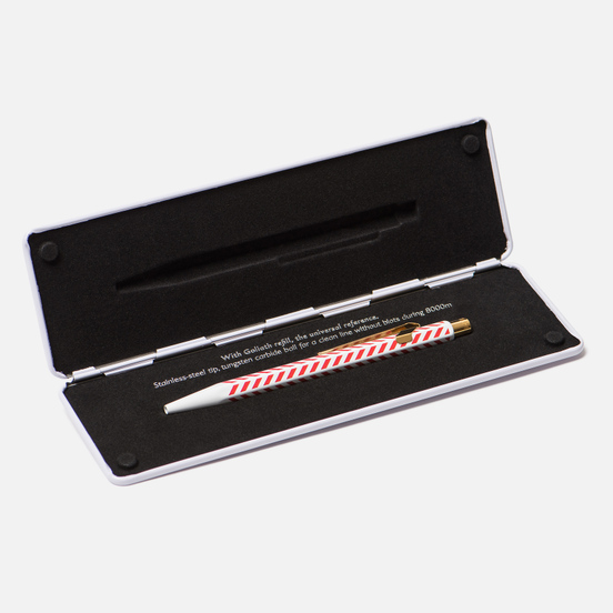 Ручка Caran d'Ache Office 849 Season`s Greetings 2018 Chevron White/Red