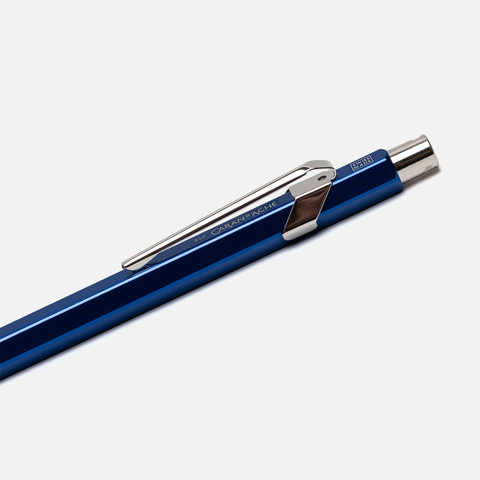 Ручка Caran d'Ache, цвет синий, размер UNI 849.640 849 Popline Metallic - фото 3