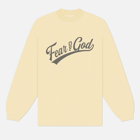 Мужской лонгслив Fear of God ESSENTIALS Merch Graphic, цвет бежевый, размер M
