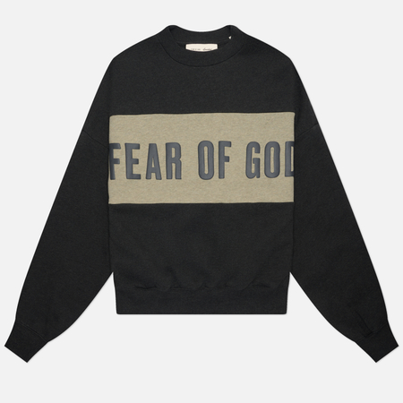 Мужская толстовка Fear of God ESSENTIALS Cropped Relaxed Panelled, цвет серый, размер M