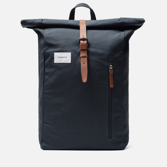 Рюкзак Sandqvist Dante Navy/Cognac Brown Leather