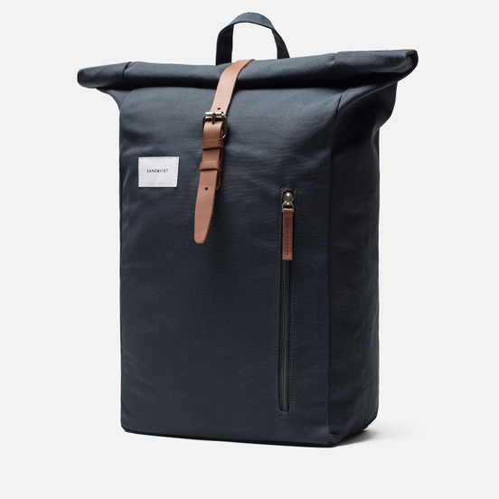 Рюкзак Sandqvist Dante Navy/Cognac Brown Leather