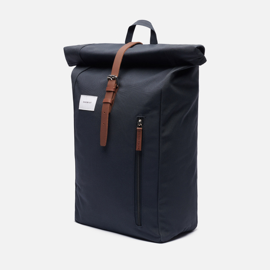 Рюкзак Sandqvist Dante Navy/Cognac Brown Leather