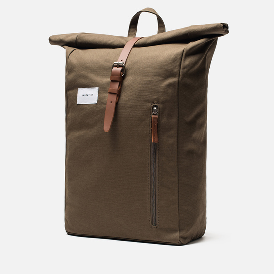 Рюкзак Sandqvist Dante Olive/Cognac Brown Leather
