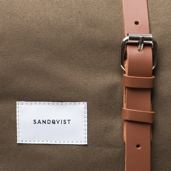 Рюкзак Sandqvist Dante Olive/Cognac Brown Leather