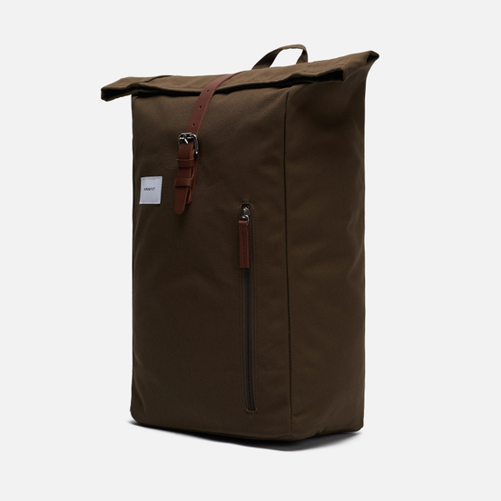 Рюкзак Sandqvist Dante Olive/Cognac Brown Leather