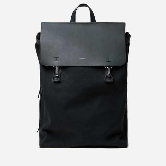 Рюкзак Sandqvist Hege Metal Hook 18L Black/Black Leather
