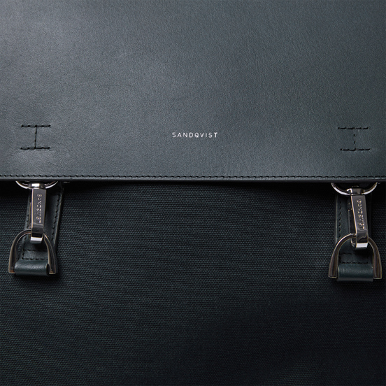 Рюкзак Sandqvist Hege Metal Hook 18L Black/Black Leather