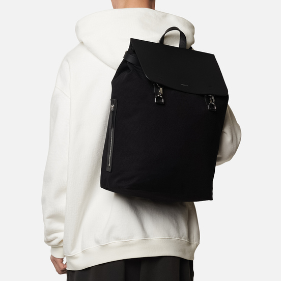 Рюкзак Sandqvist Hege Metal Hook 18L Black/Black Leather