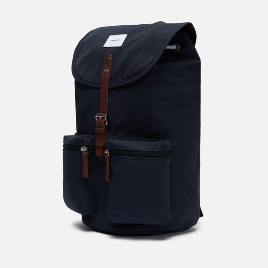 Рюкзак Sandqvist Roald 17L Navy/Cognac Brown Leather