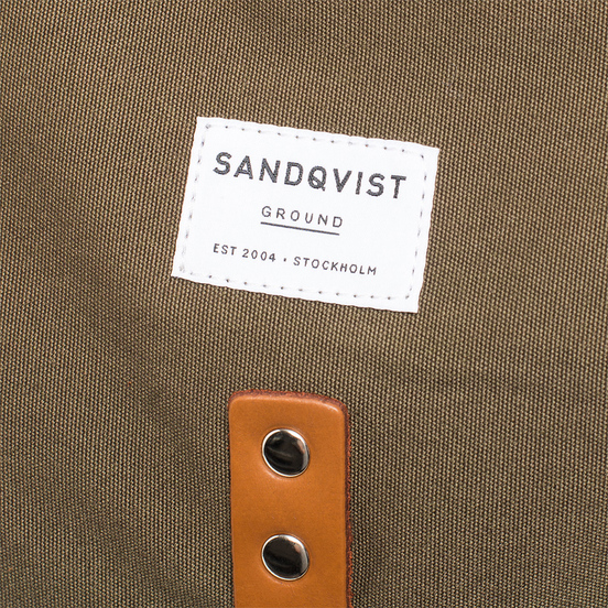 Рюкзак Sandqvist Roald 17L Olive/Cognac Brown Leather