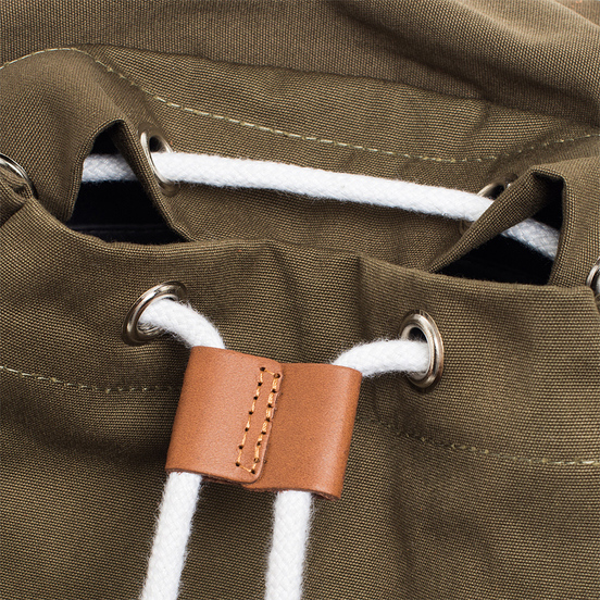 Рюкзак Sandqvist Roald 17L Olive/Cognac Brown Leather