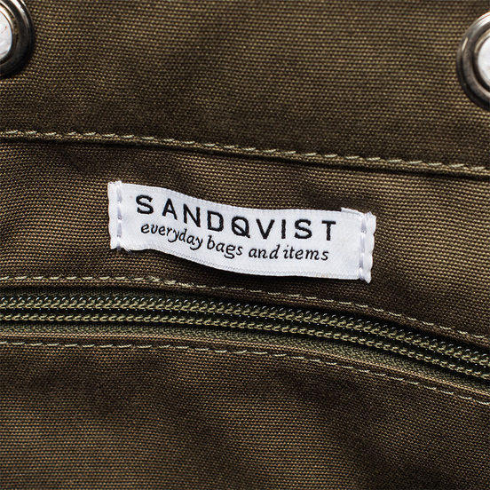 Рюкзак Sandqvist Roald 17L Olive/Cognac Brown Leather