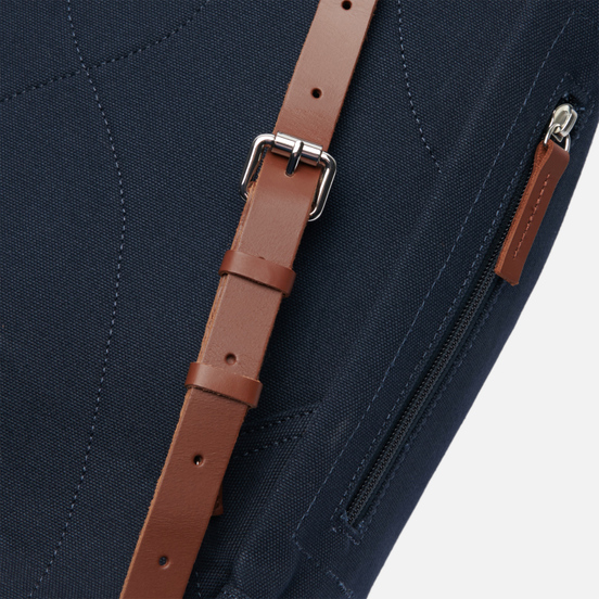 Рюкзак Sandqvist Stig Large 20L Navy/Cognac Brown Leather