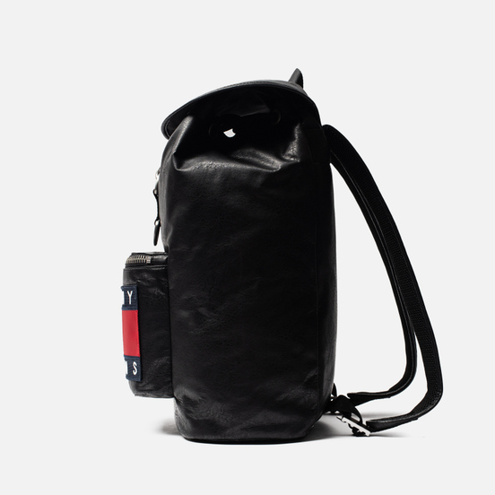 Рюкзак Tommy Jeans Heritage Leather Large Flag Black