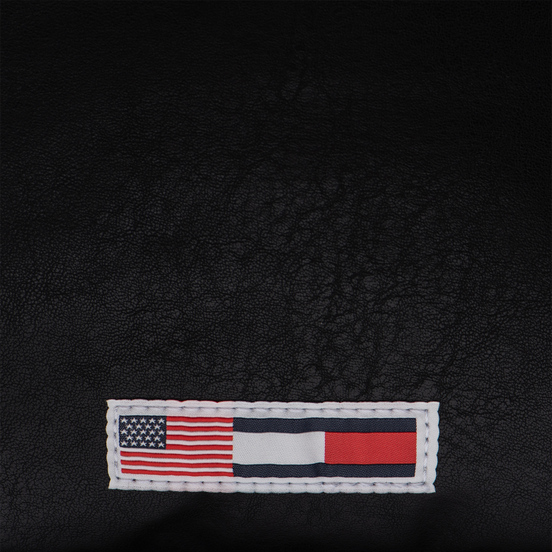 Рюкзак Tommy Jeans Heritage Leather Large Flag Black