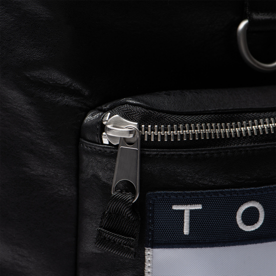 Рюкзак Tommy Jeans Heritage Leather Large Flag Black