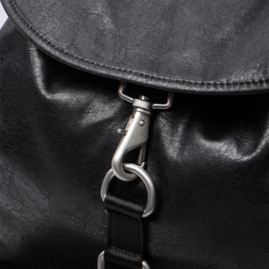 Рюкзак Tommy Jeans Heritage Leather Large Flag Black