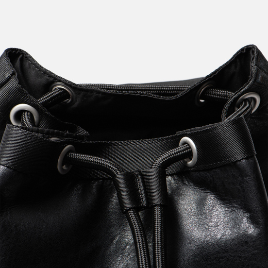 Рюкзак Tommy Jeans Heritage Leather Large Flag Black