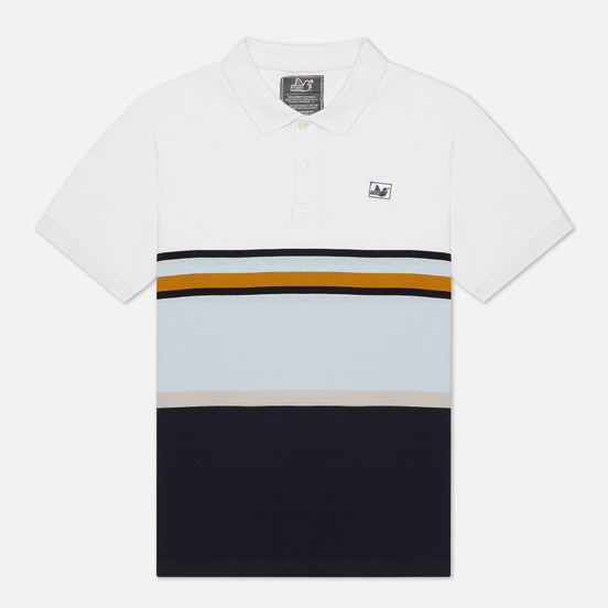 Мужское поло Peaceful Hooligan Roman White/Navy