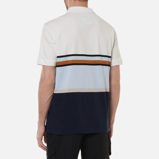 Мужское поло Peaceful Hooligan Roman White/Navy