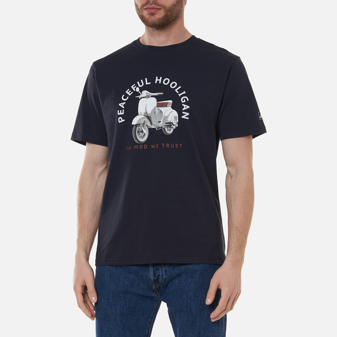 Мужская футболка Peaceful Hooligan Scooter, S21PHTEE810-NAVY